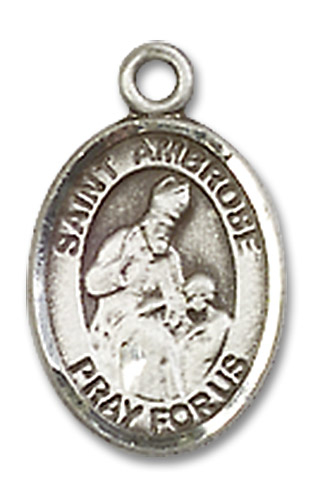 Sterling Silver Saint Ambrose Medal | A.T. Merhaut, Inc.